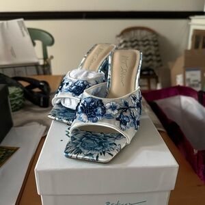 Betsey Johnson Roo Floral Block Heels